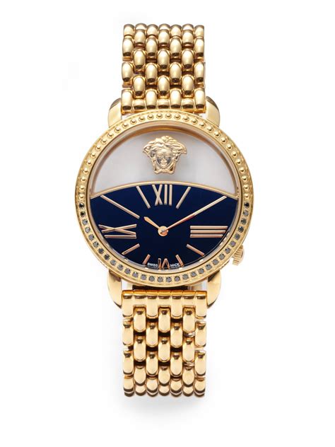 versace gold watch for sale|gold versace watch women.